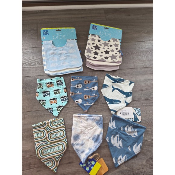 Kickee Pants Other - Kickee baby boy bibs lot